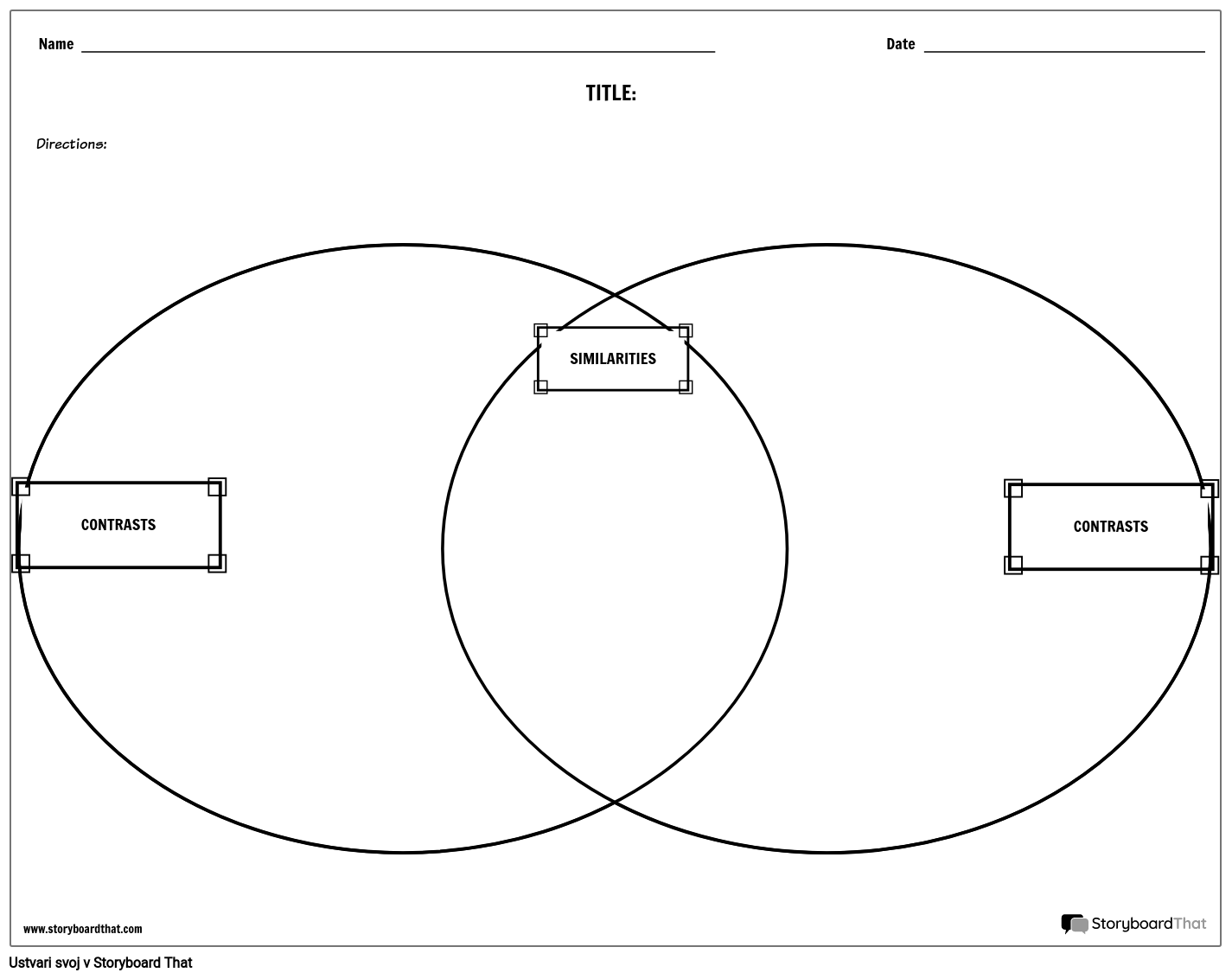 Primerjaj Vennov Diagram Kontrasta