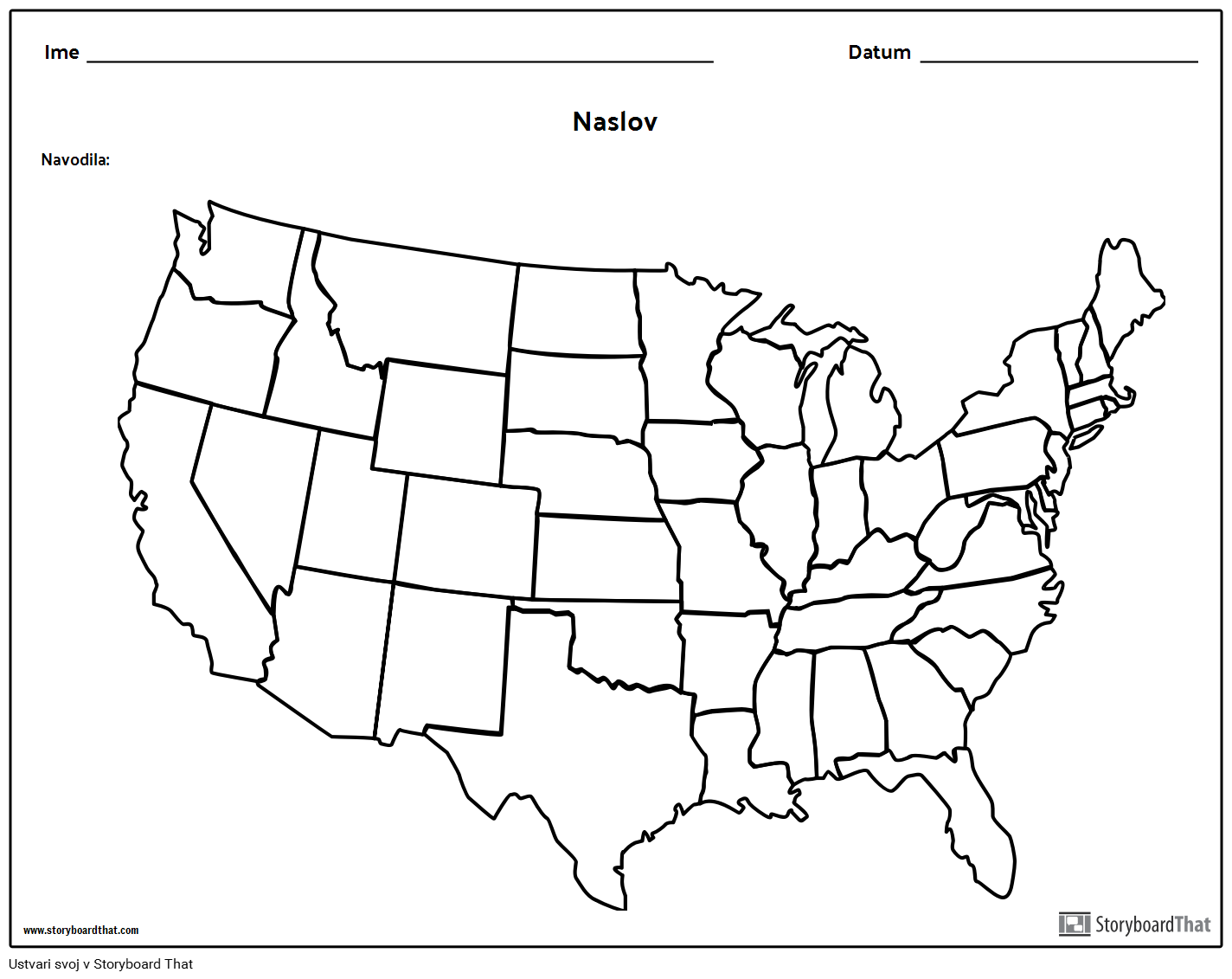 Zemljevid Združenih Držav