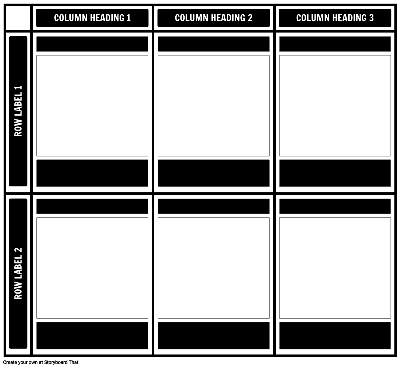 2x3 blank Chart