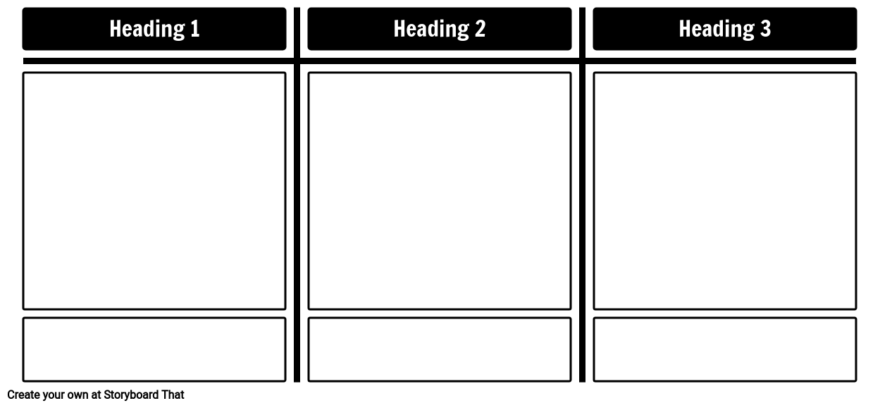 Simple 3 Cells-Based T-Chart Worksheet