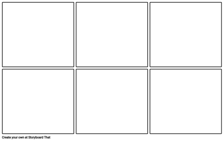 Blank 6 Cell Narrative Storyboard Template