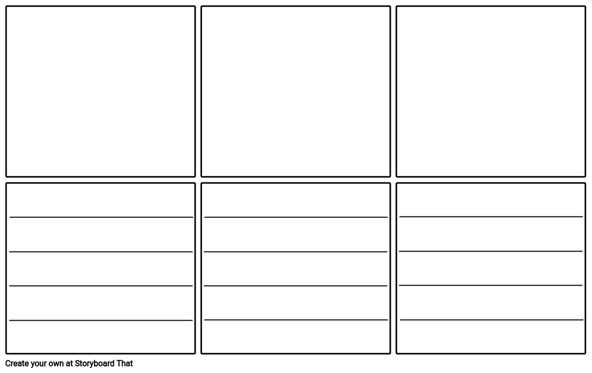 Blank Storyboard Template with Lines