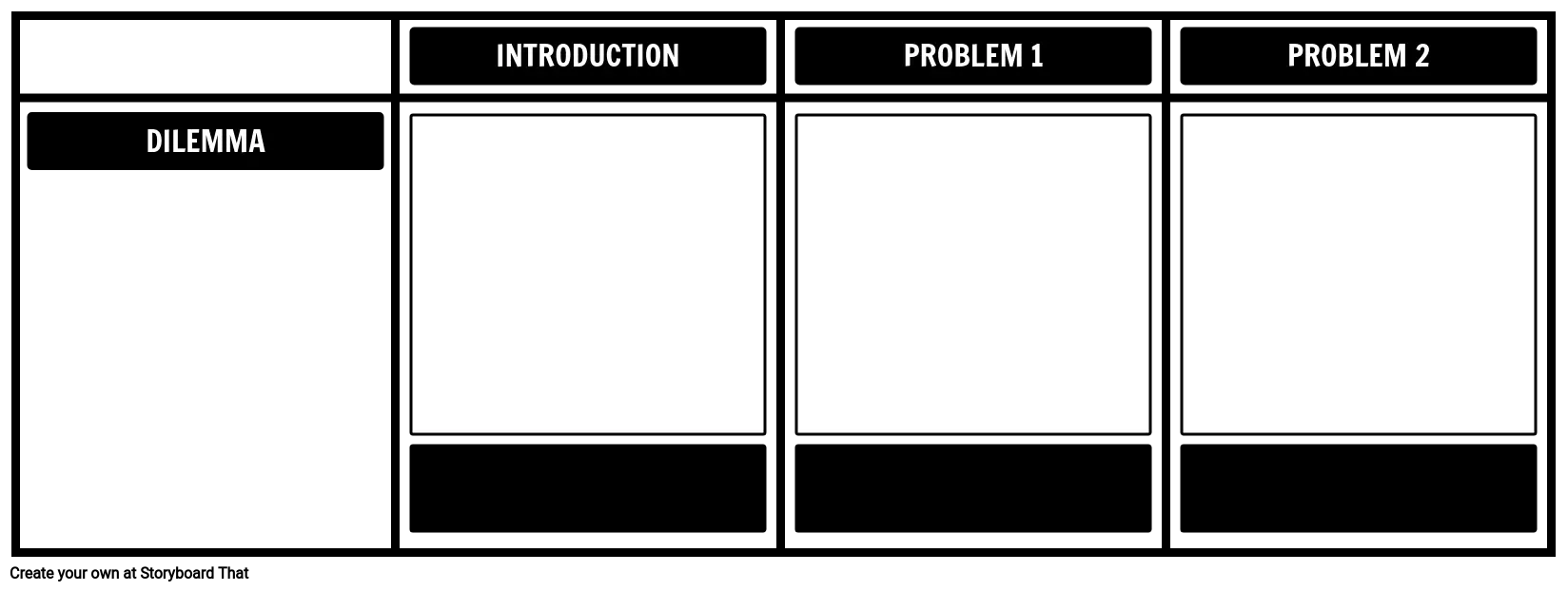 Dilemma Template Grid Storyboard