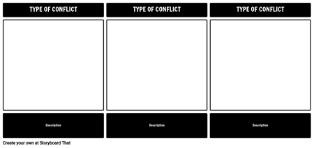 Literary Conflict Storyboard Template