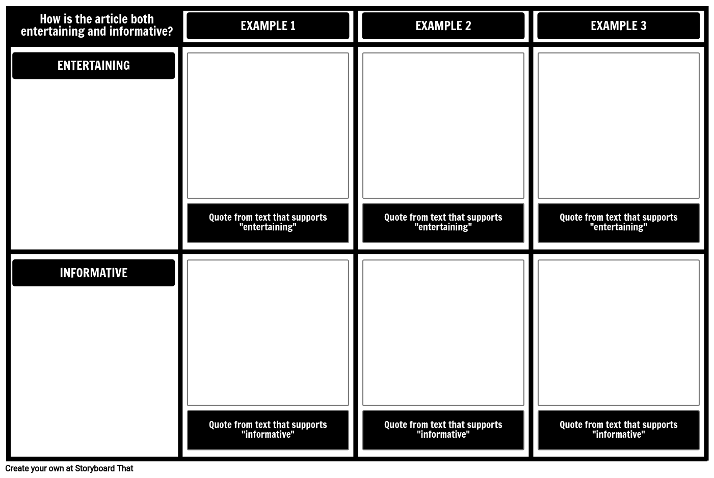 Entertaining & Informative Analysis Template