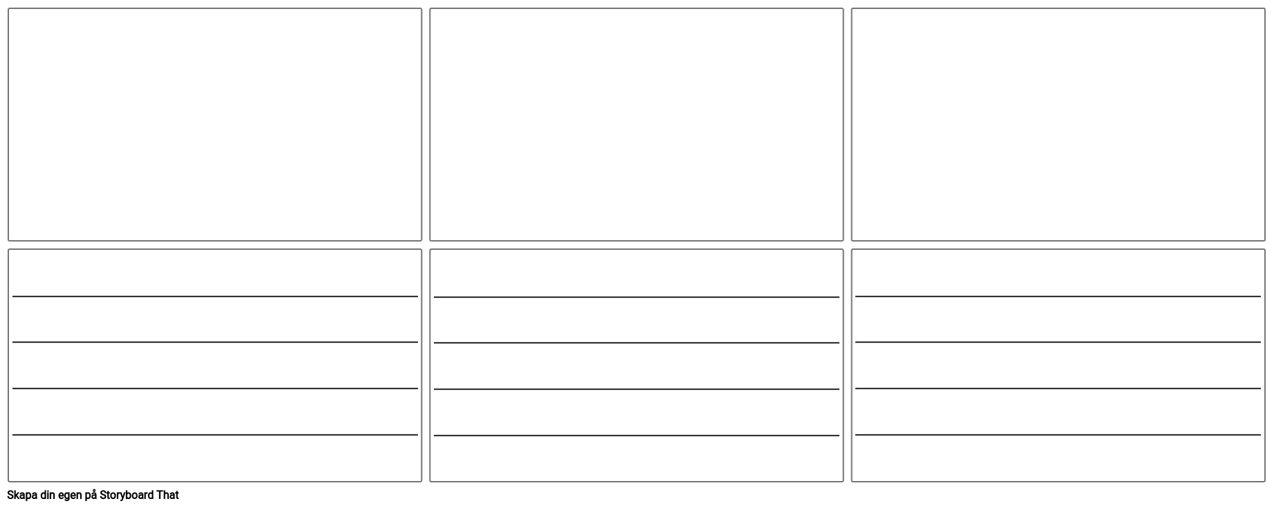 Blank Storyboard Mall med linjer