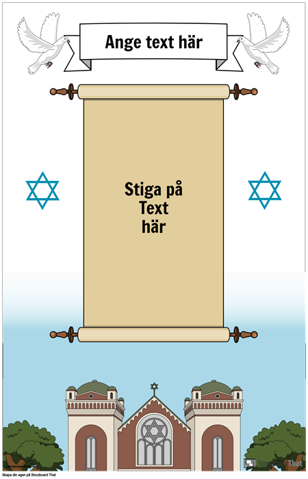 Judisk affisch med rullning