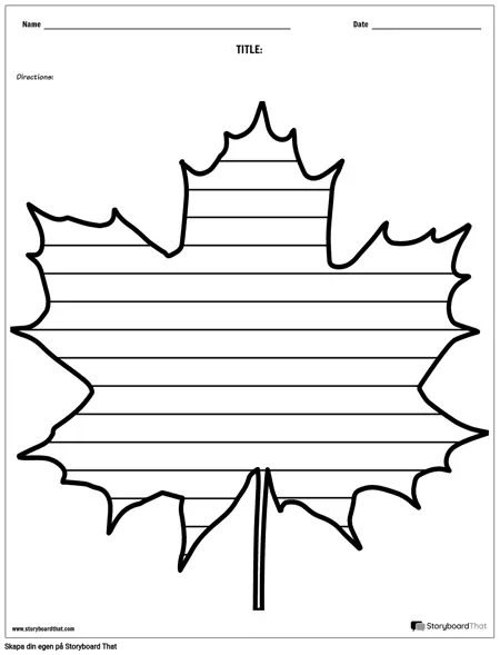 Kreativt Skrivande - Maple Leaf