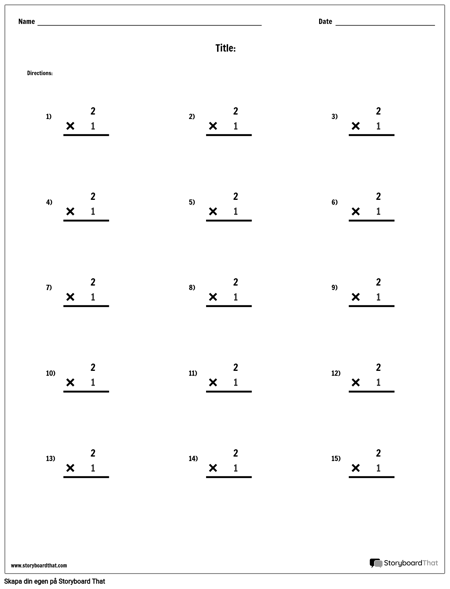 Multiplikation - Single Number - Version 2
