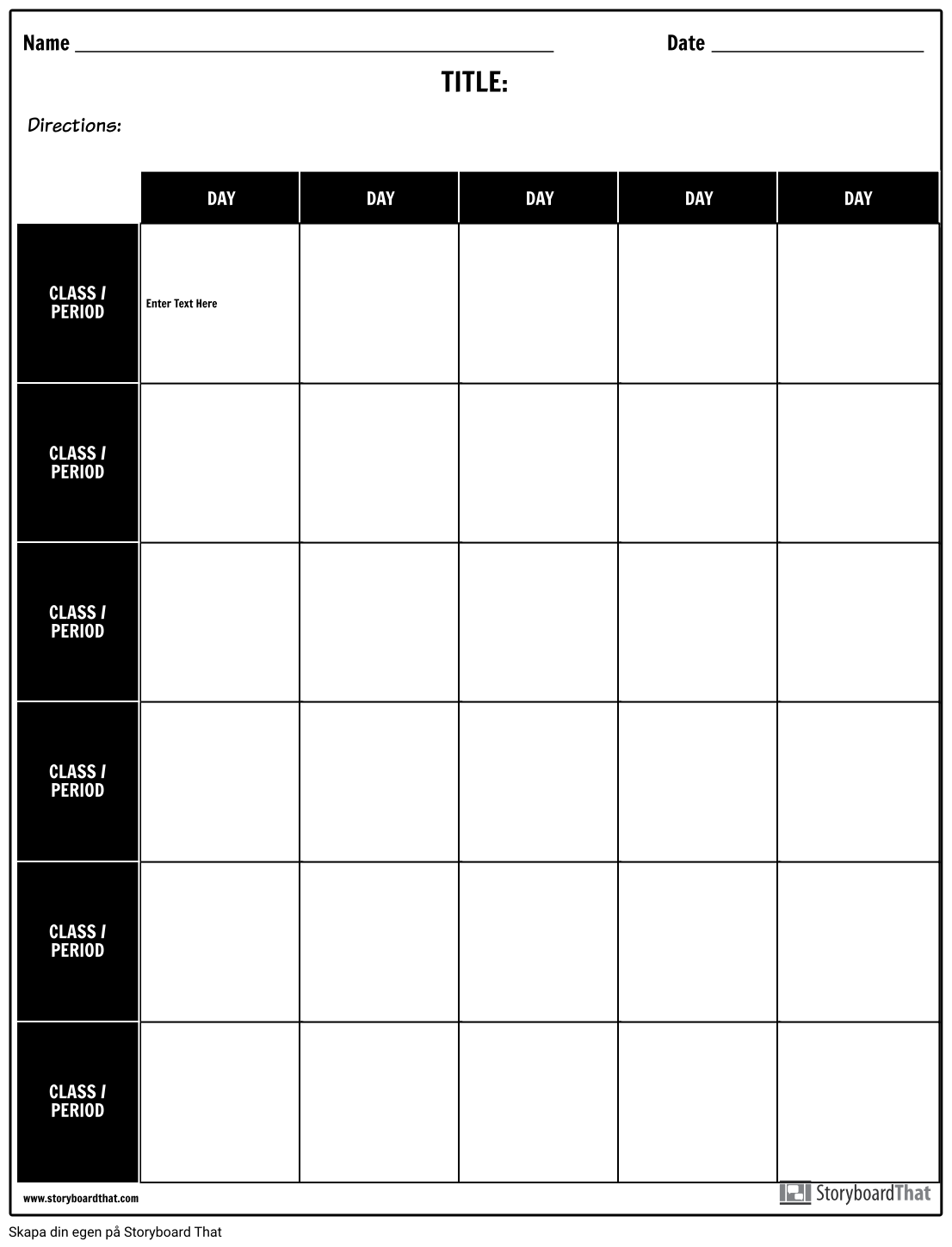 class schedule grid creator