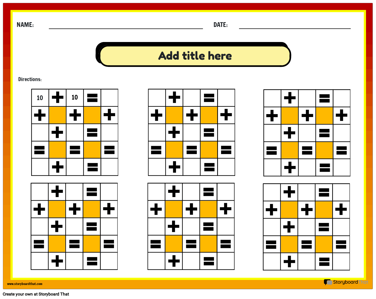 Addition Math Puzzle Worksheet