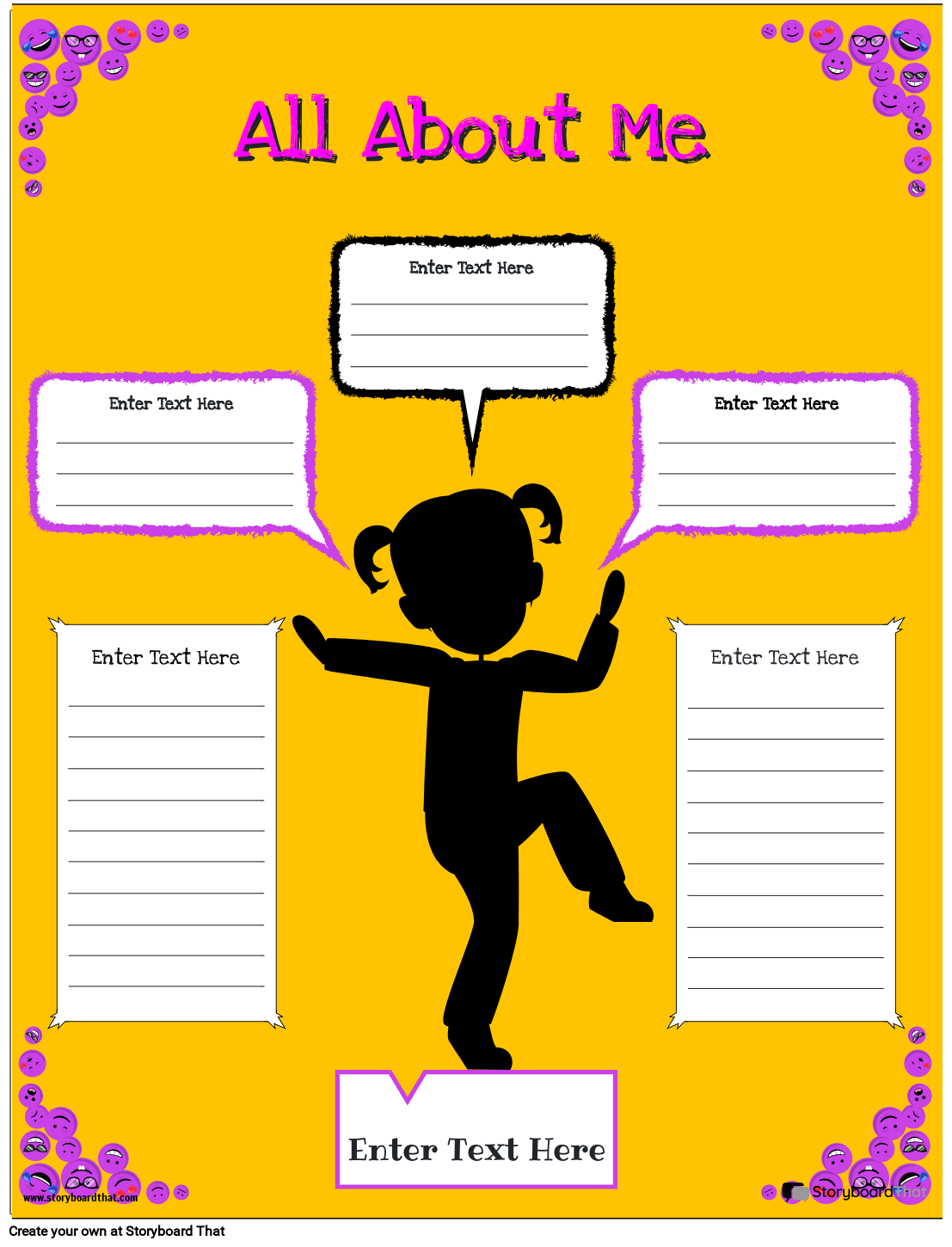Printable About Me Poster Template Printable About Me Poster Template