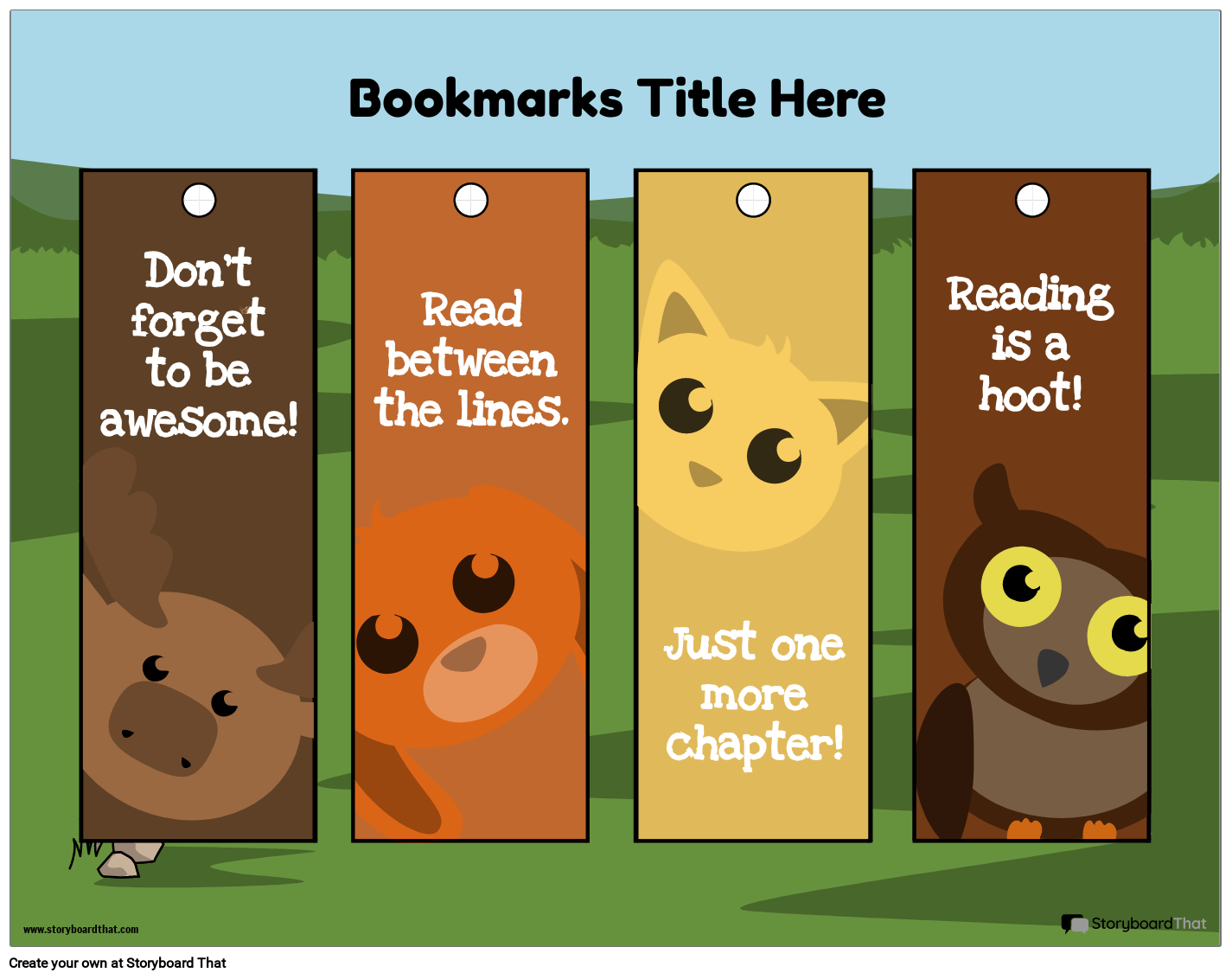 Animal-themed Bookmark