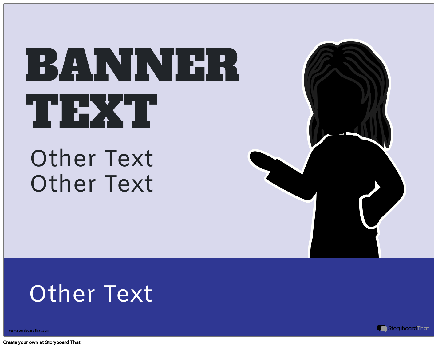 Banner Template with a Character Silhouette