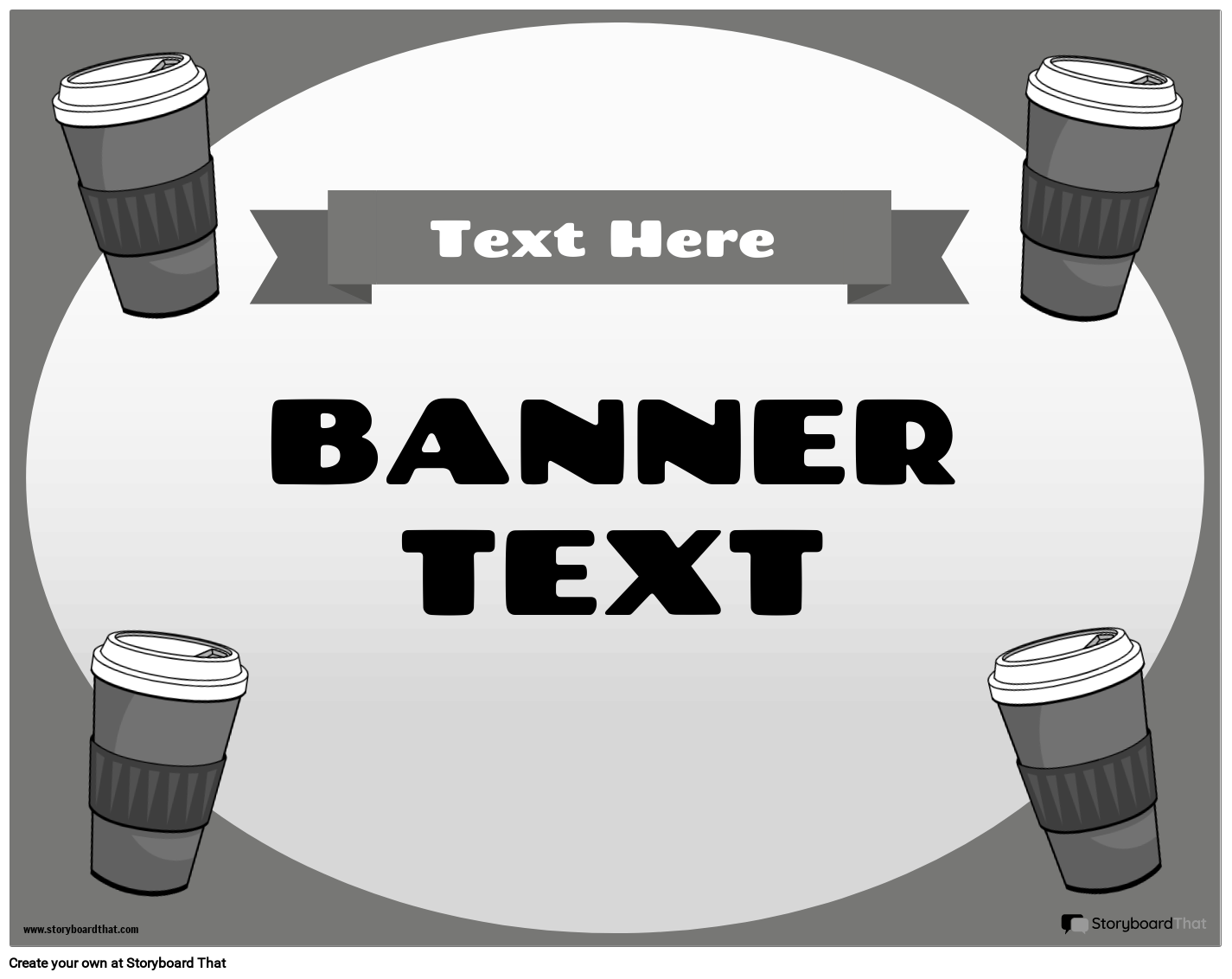 Beverage Cups Themed Banner Template