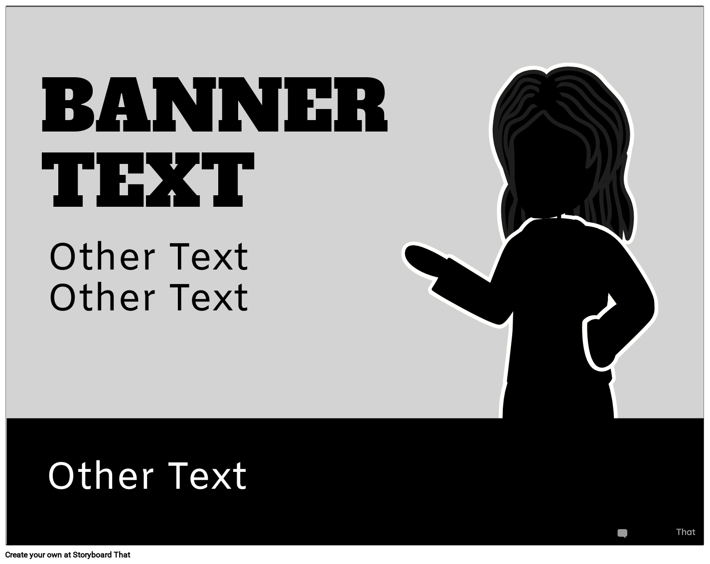 Simple Character Based Banner Template Design