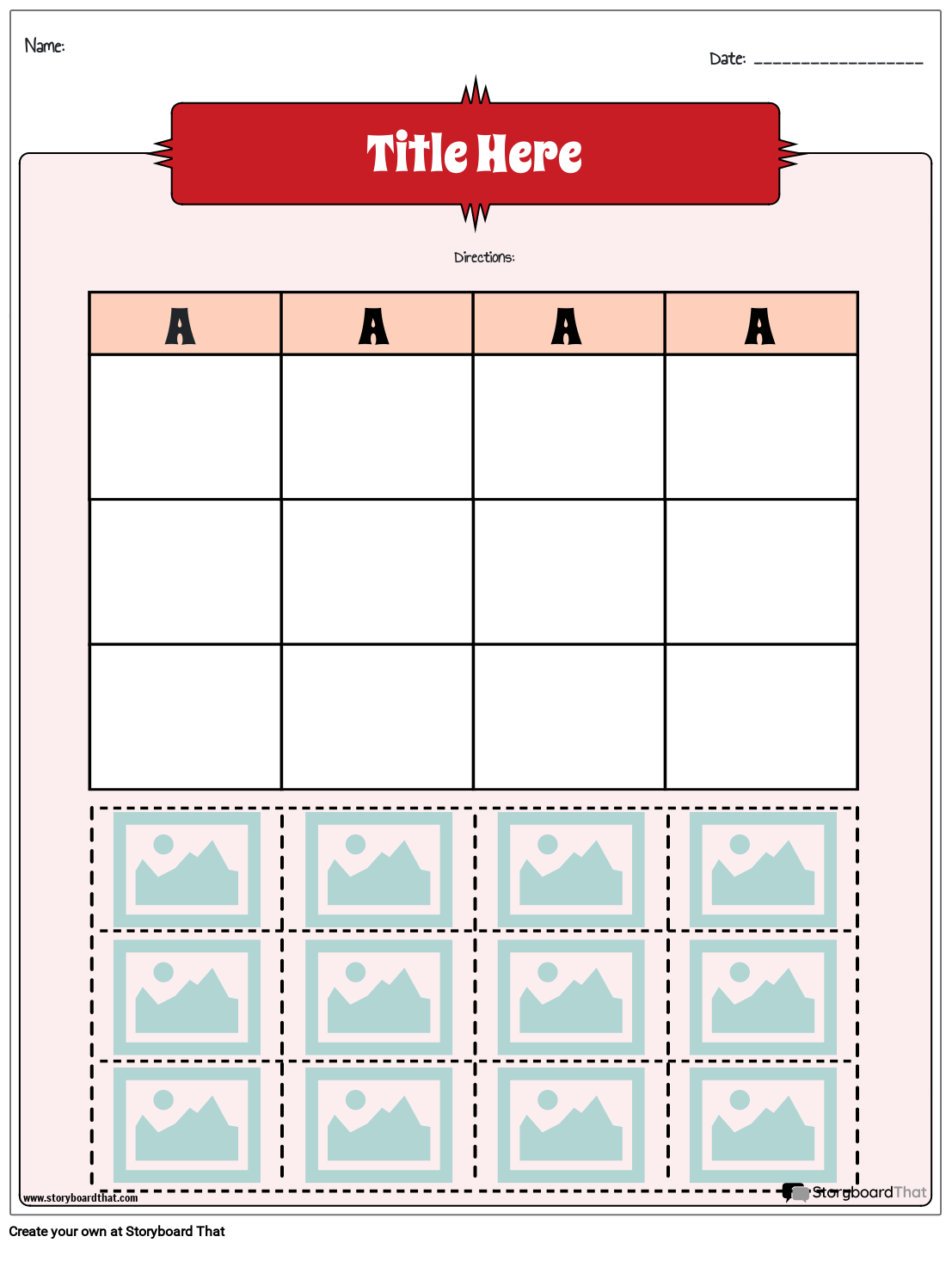 Beginning Sound and Sight Words Sort It Cutout Template