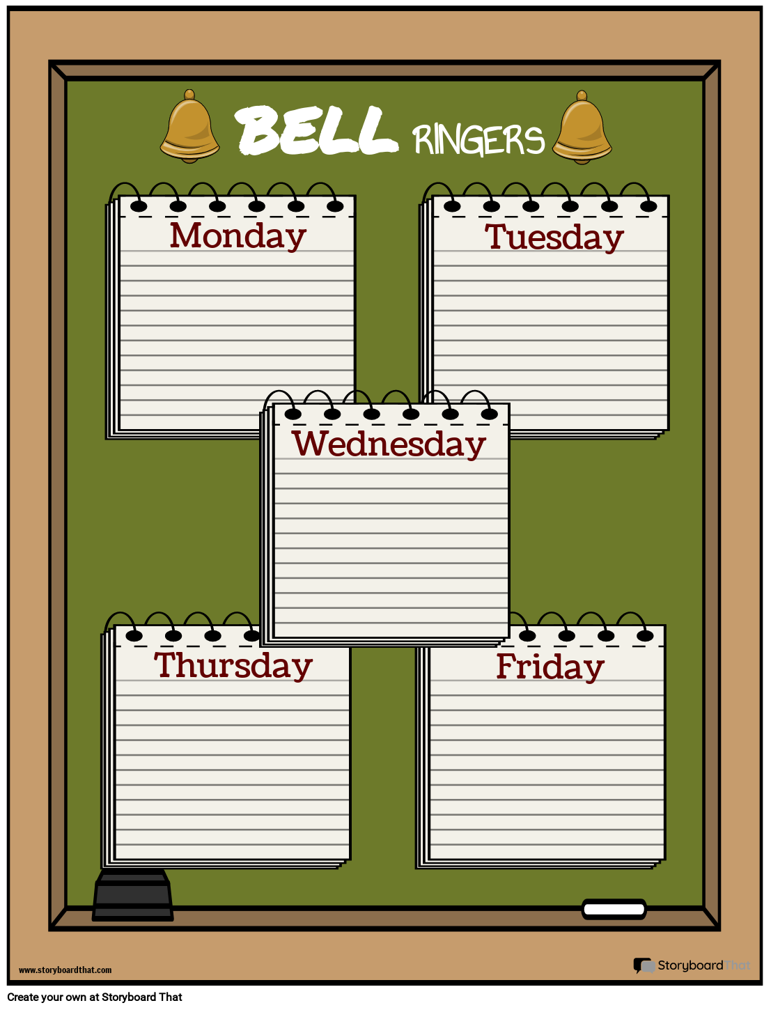 5 Days Bell Ringer Worksheet Design