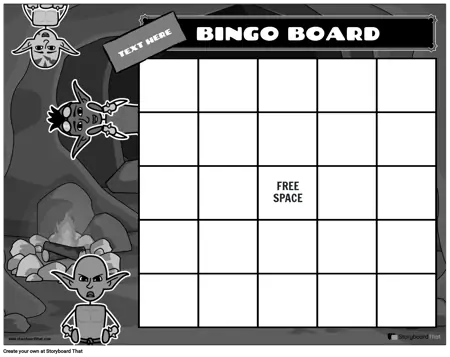 Bingo Board 5 BW