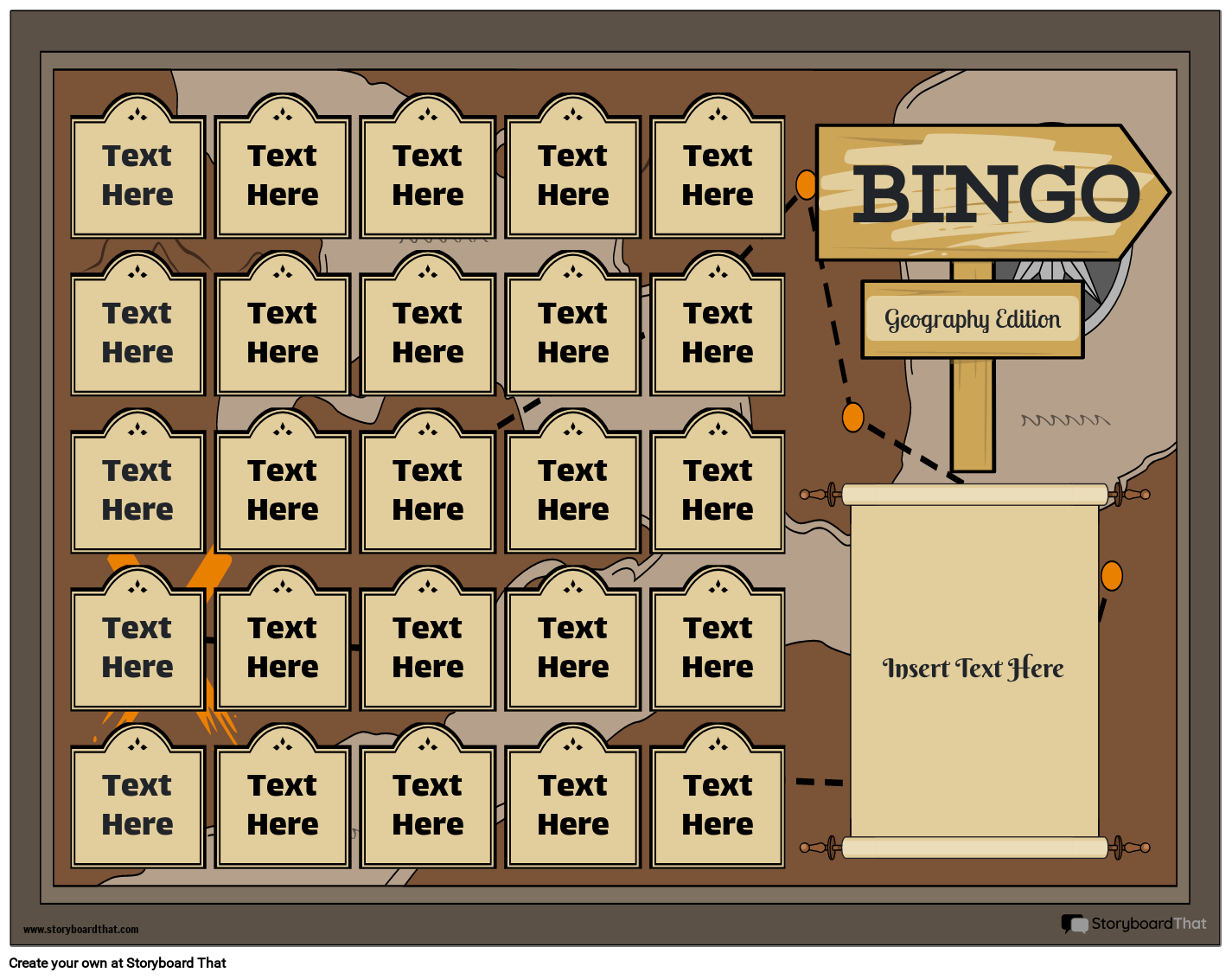 Bingo Game Geography Edition