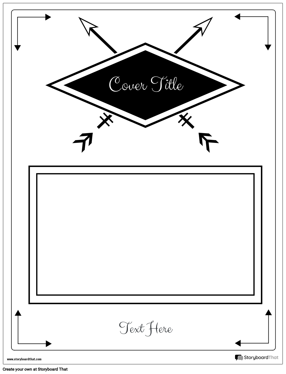 Books Cover Worksheet with Crossing Arrows