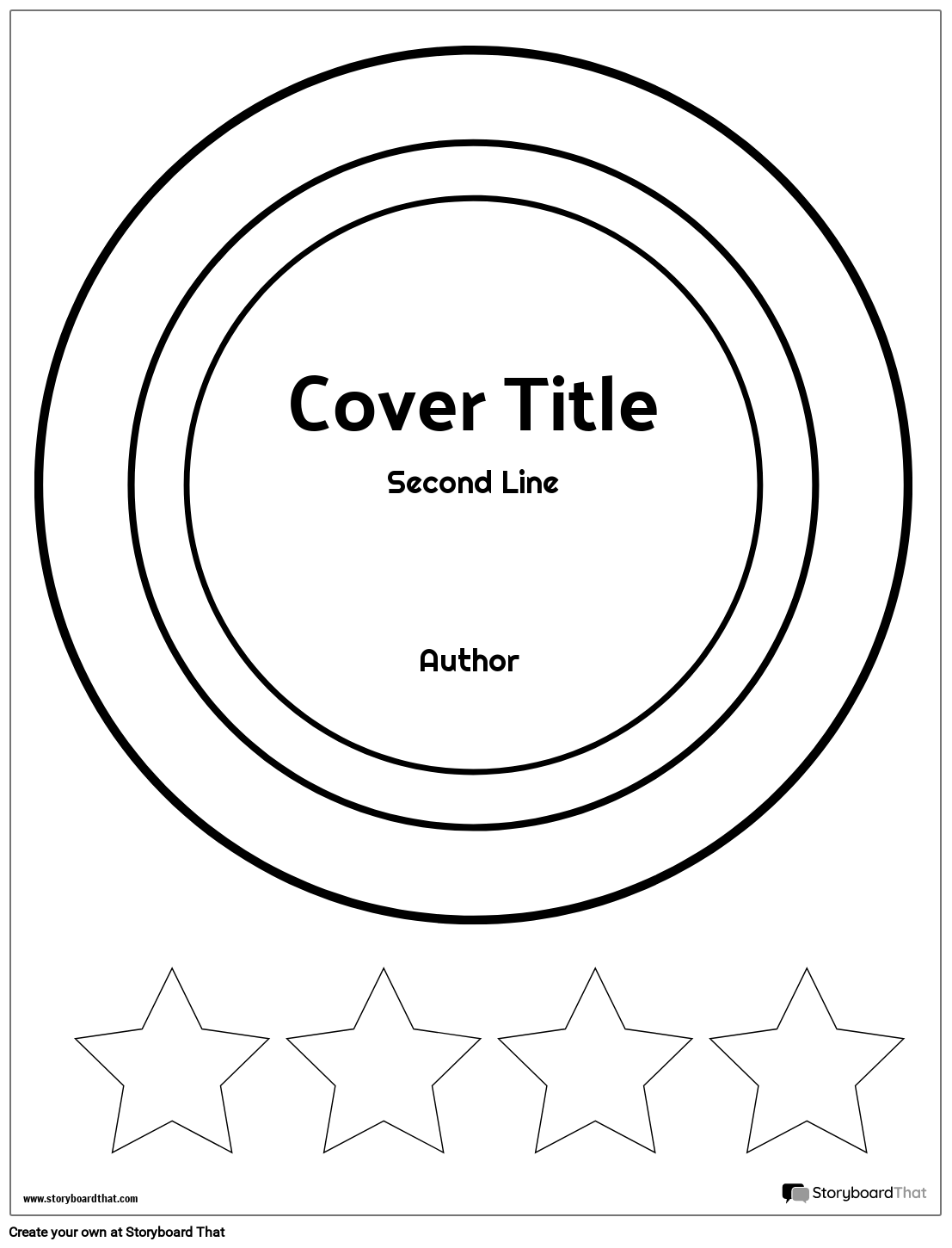 Circles and Stars Based Book Cover Worksheet