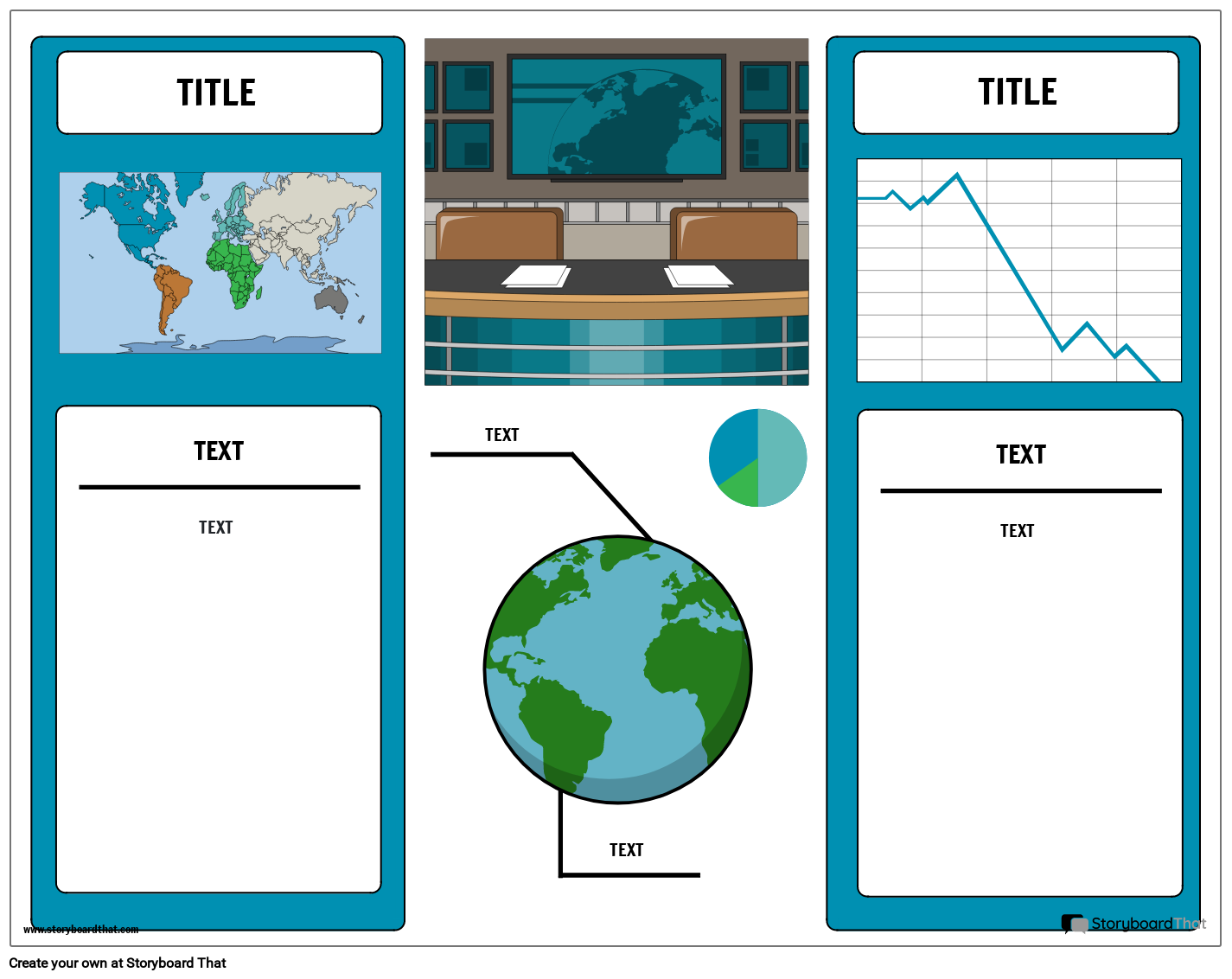 Brochure Worksheet with Earth and Globe Design
