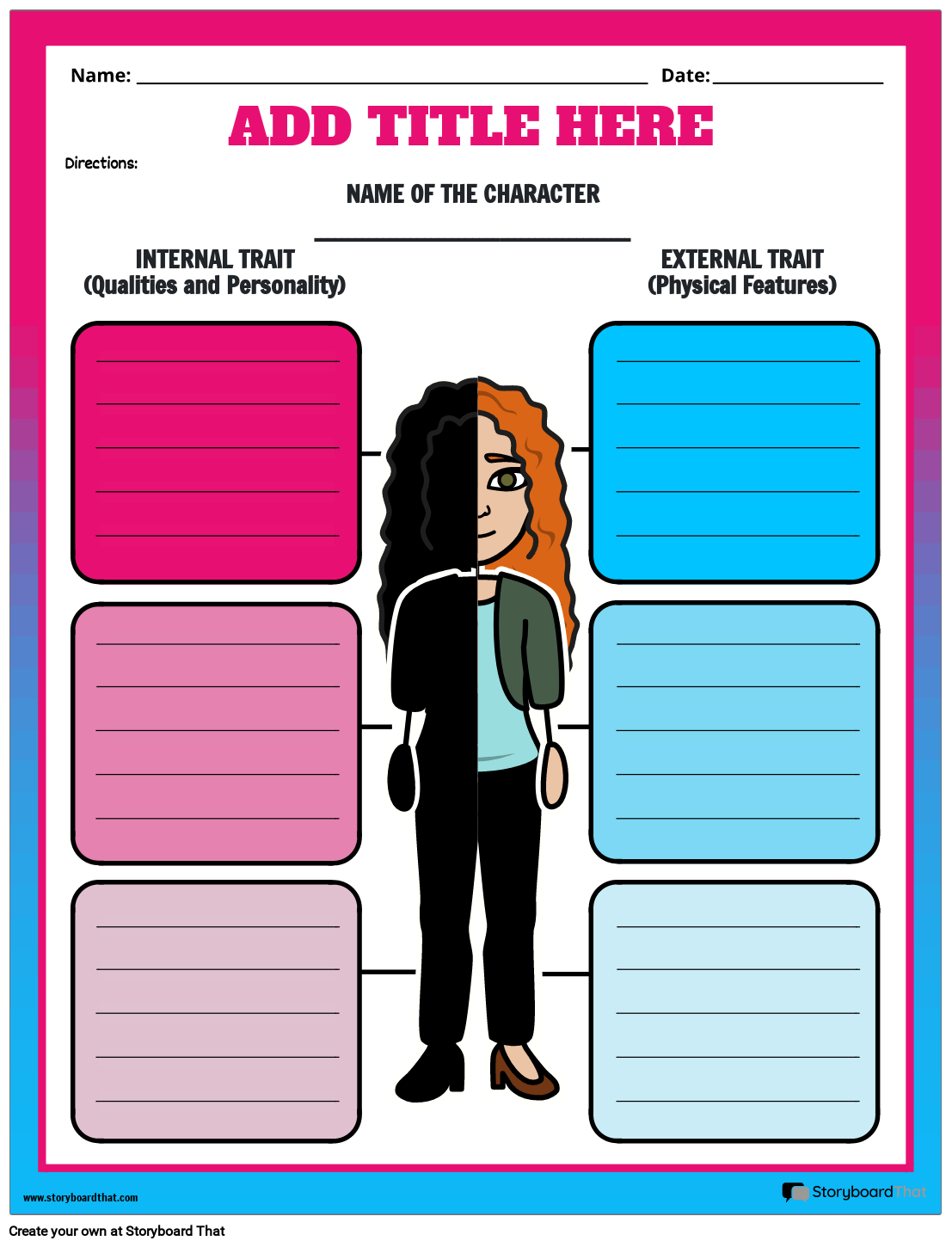 Character Internal and External Analysis Worksheet