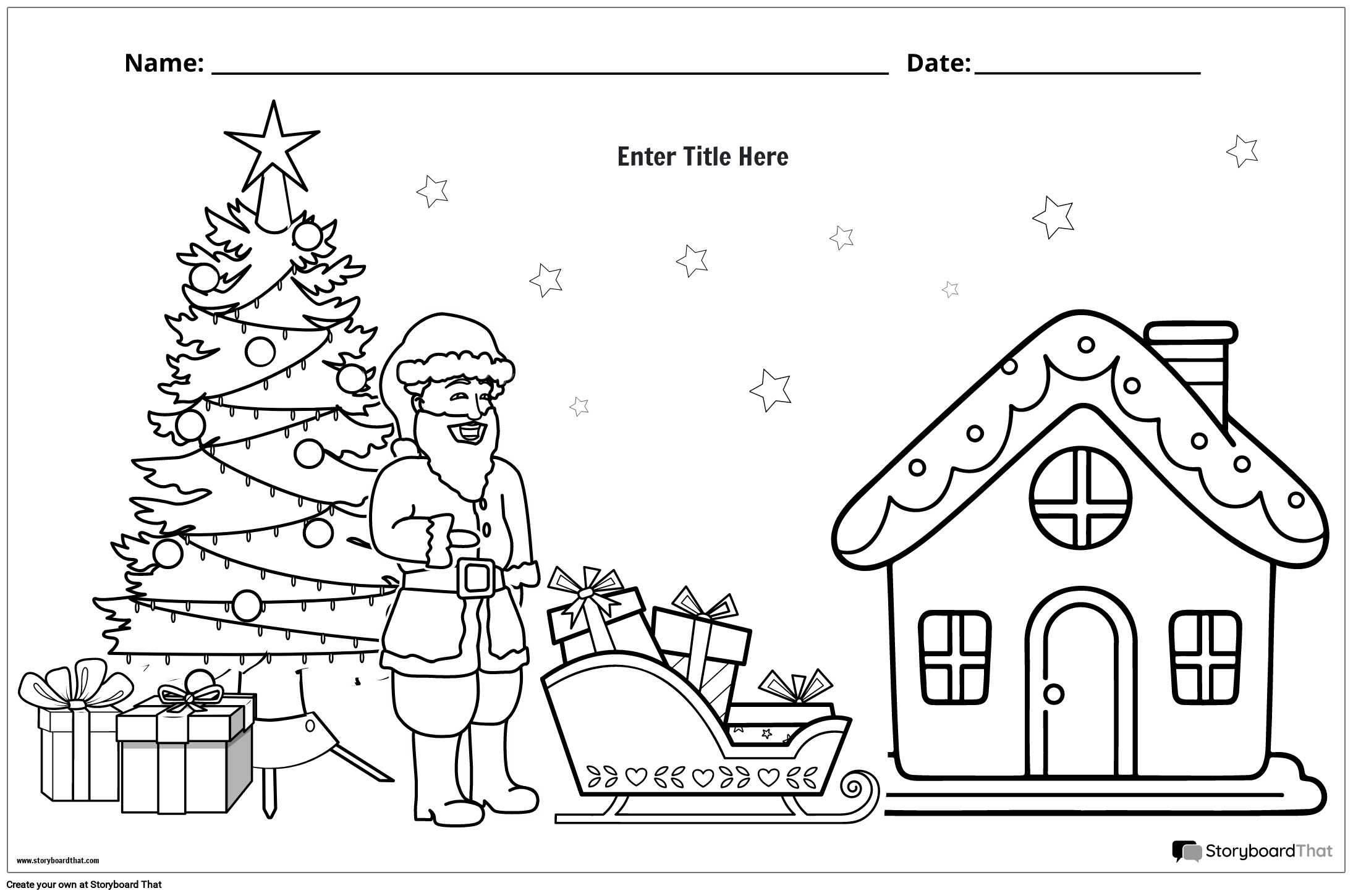 Christmas -themed coloring page