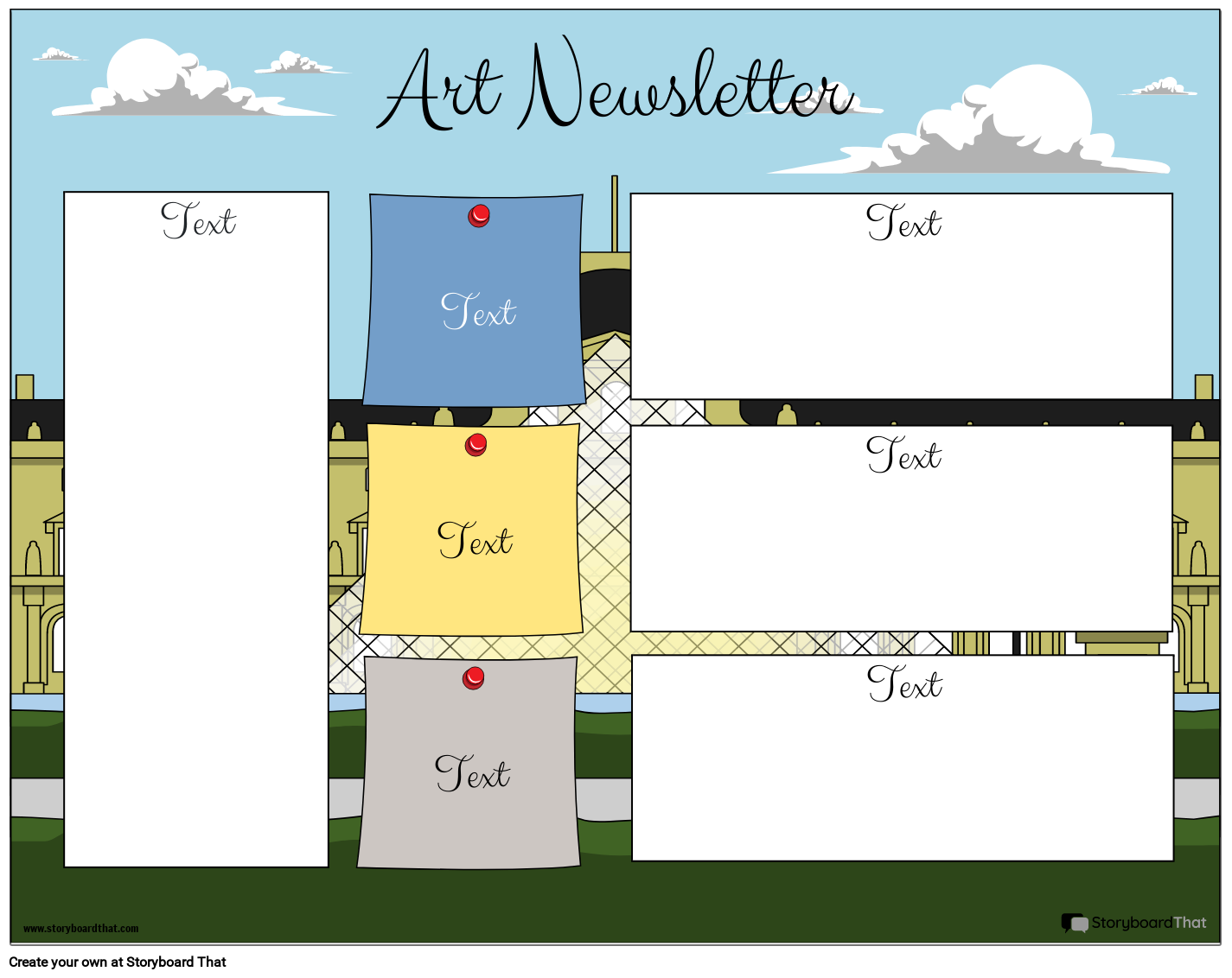 Newsletter Template Featuring a Big Mansion