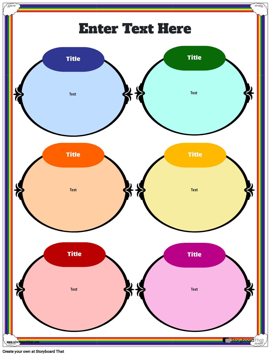 Colorful Bubbles Chart Template