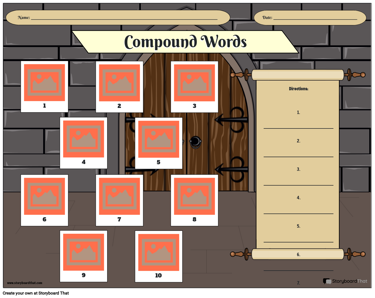 Compound Word Picture Cards Activity For Kids