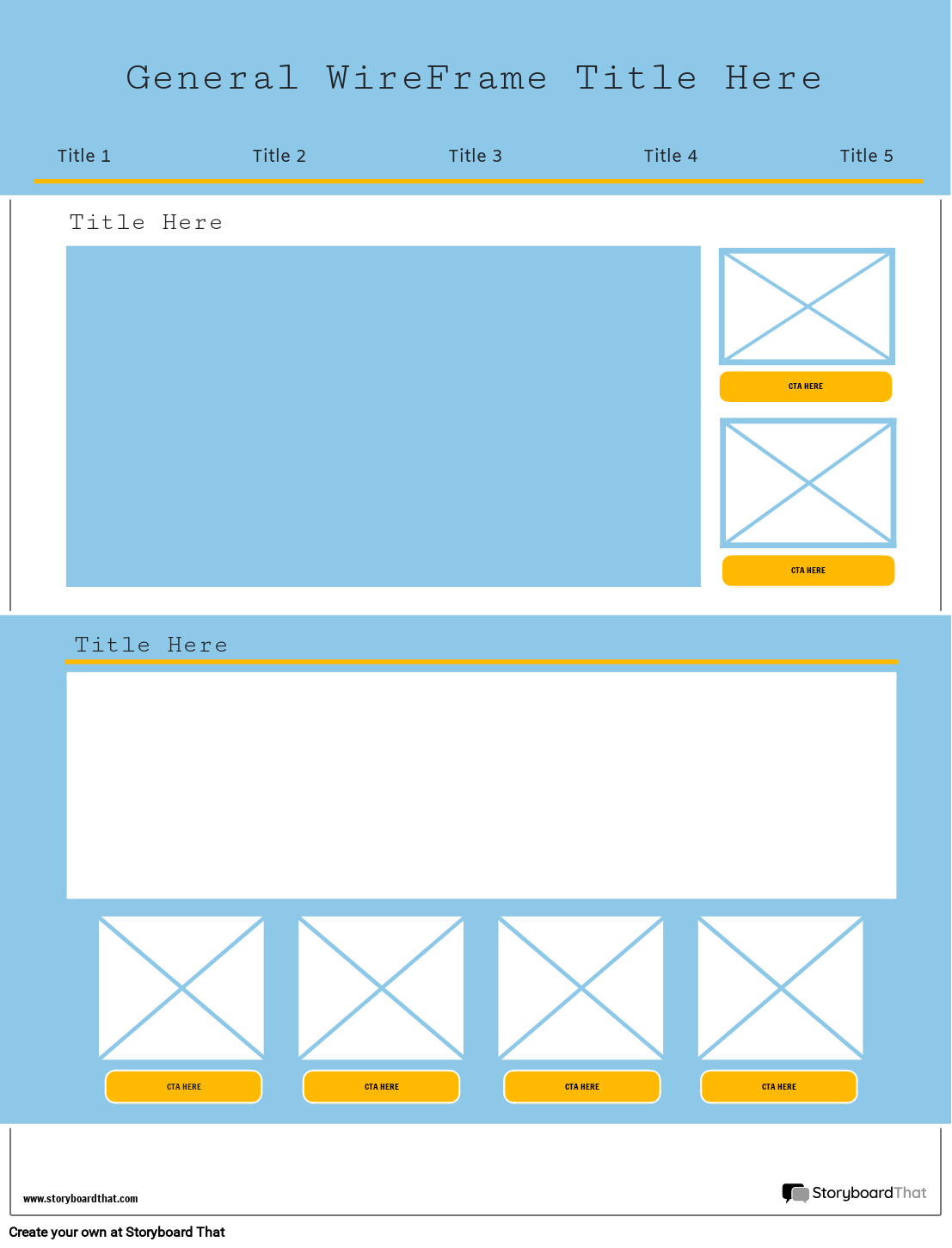 Corporate General WireFrame Template 2