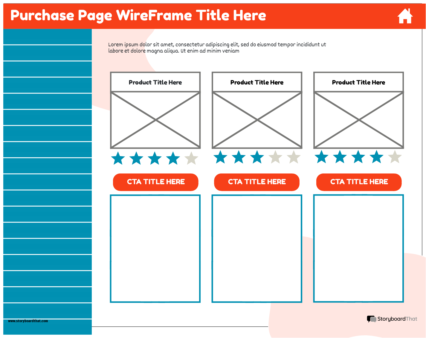Corporate Purchase Wireframe Template 3