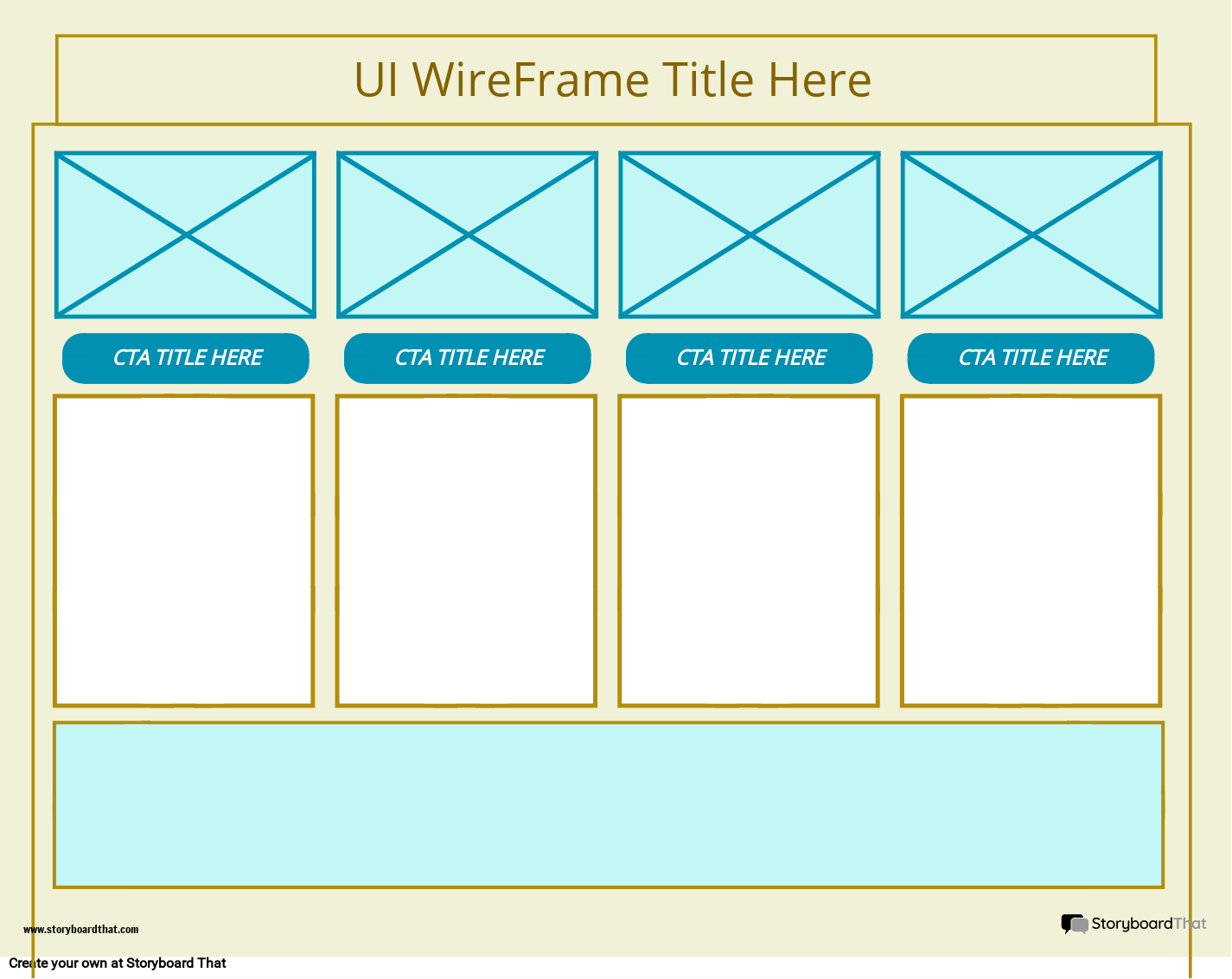 Corporate UI WireFrame Template 4