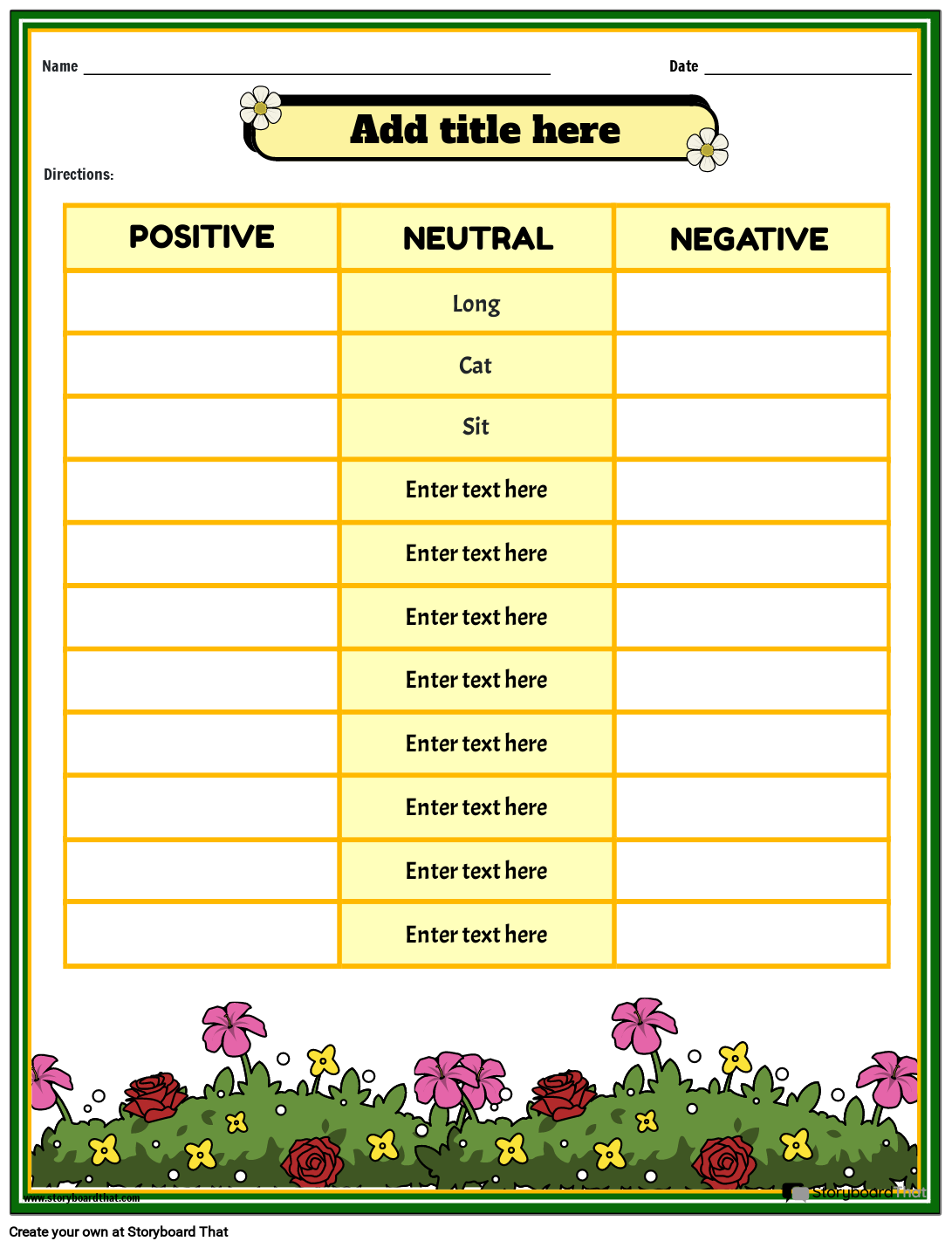 Creating Tone with Words Worksheet