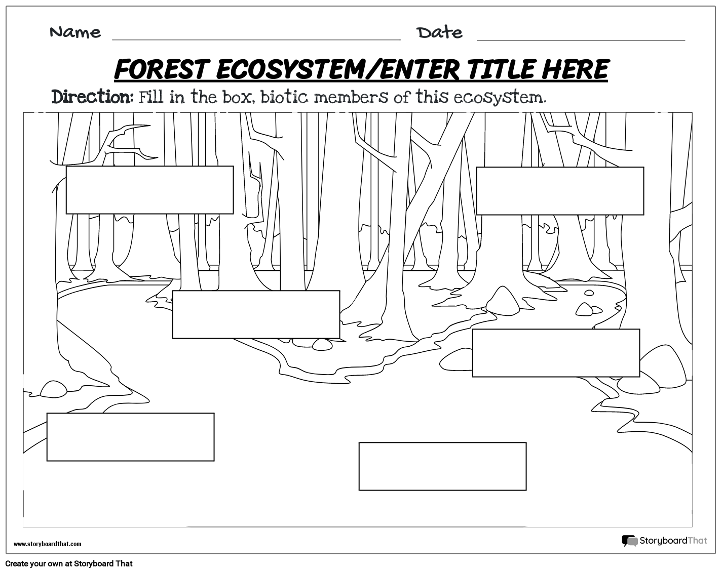 Forests and Tropical Rain Forests Template