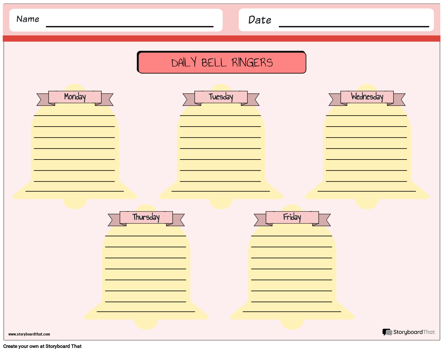 Bell Ringer Template with Cute Bell Theme
