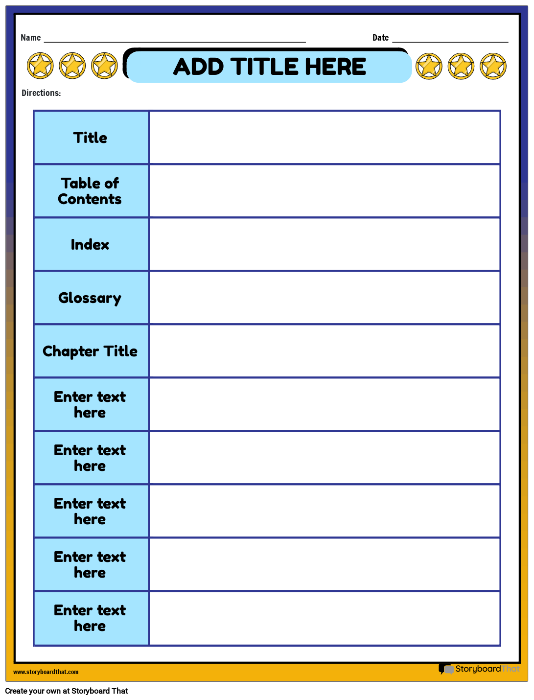 Defining Text Features Worksheet