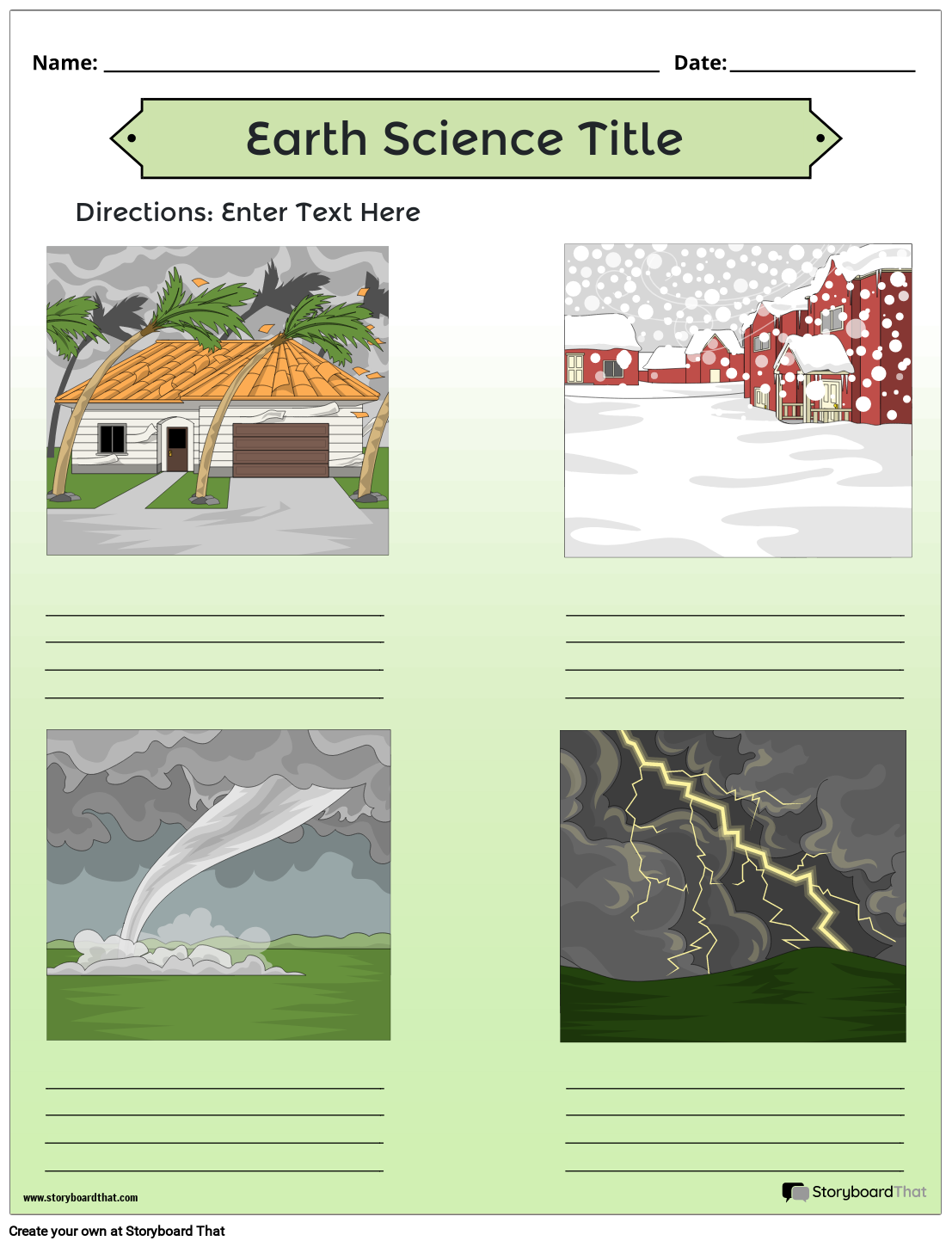 earth science weather template
