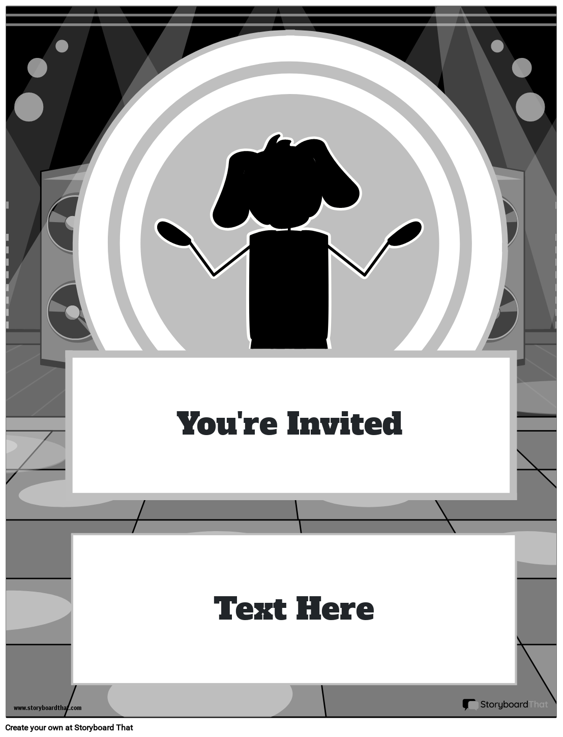 eCard Template with a Character Silhouette