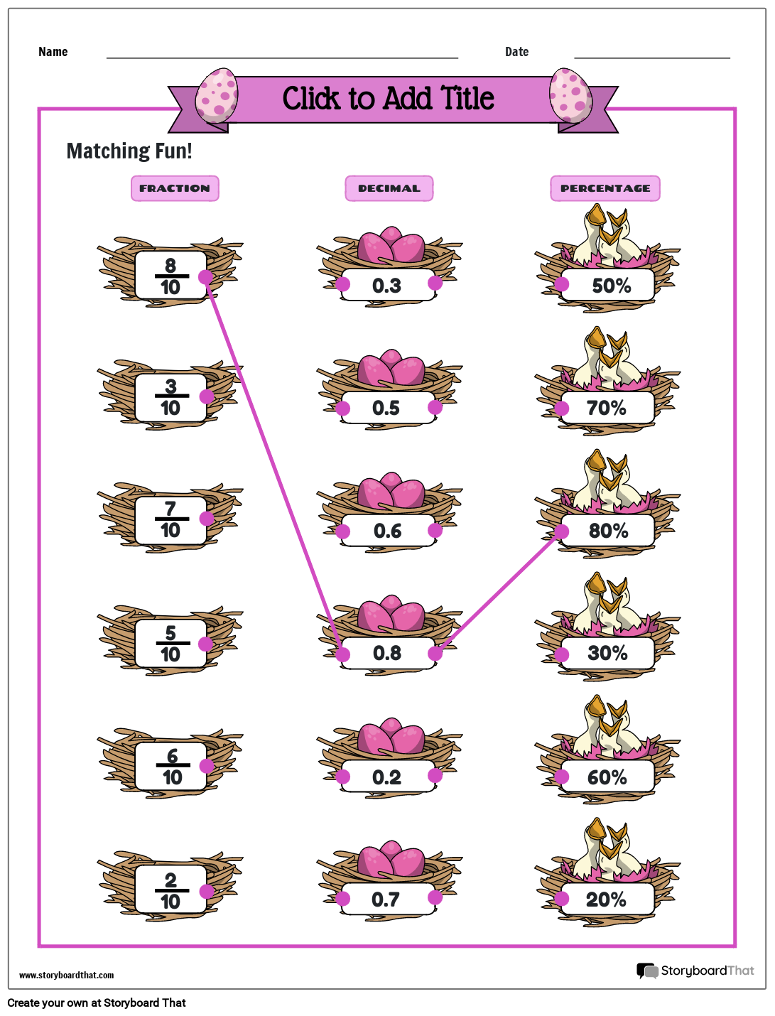 Free Percent Worksheets Easy Custom Design