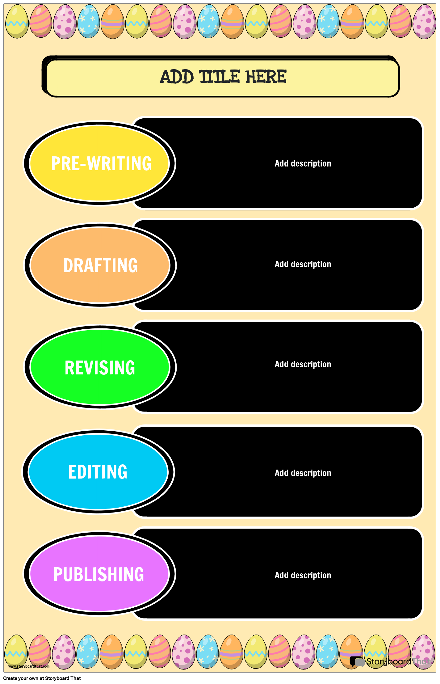 Egg-themed Writing Process Poster