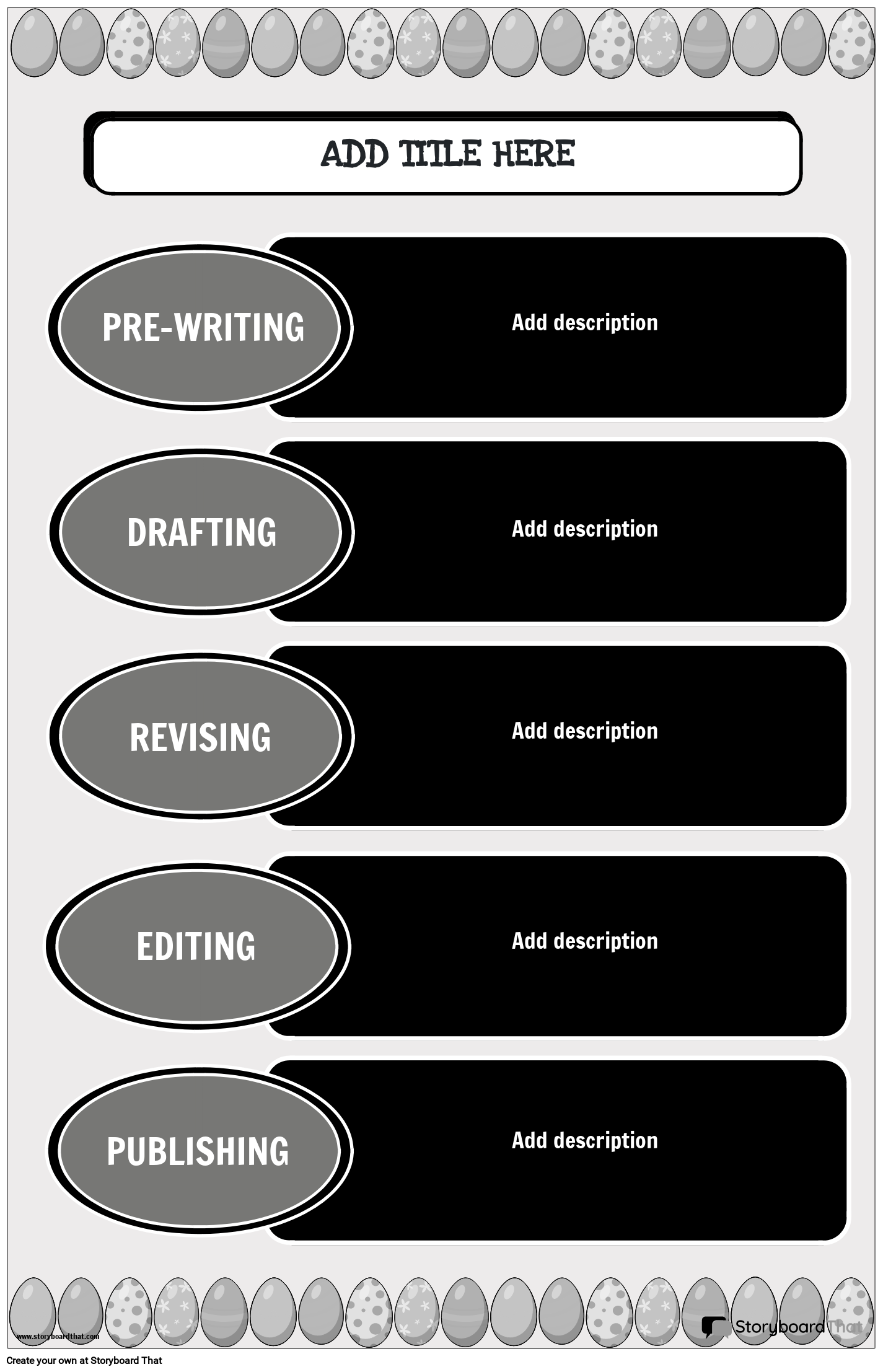 Egg-themed Writing Process Poster