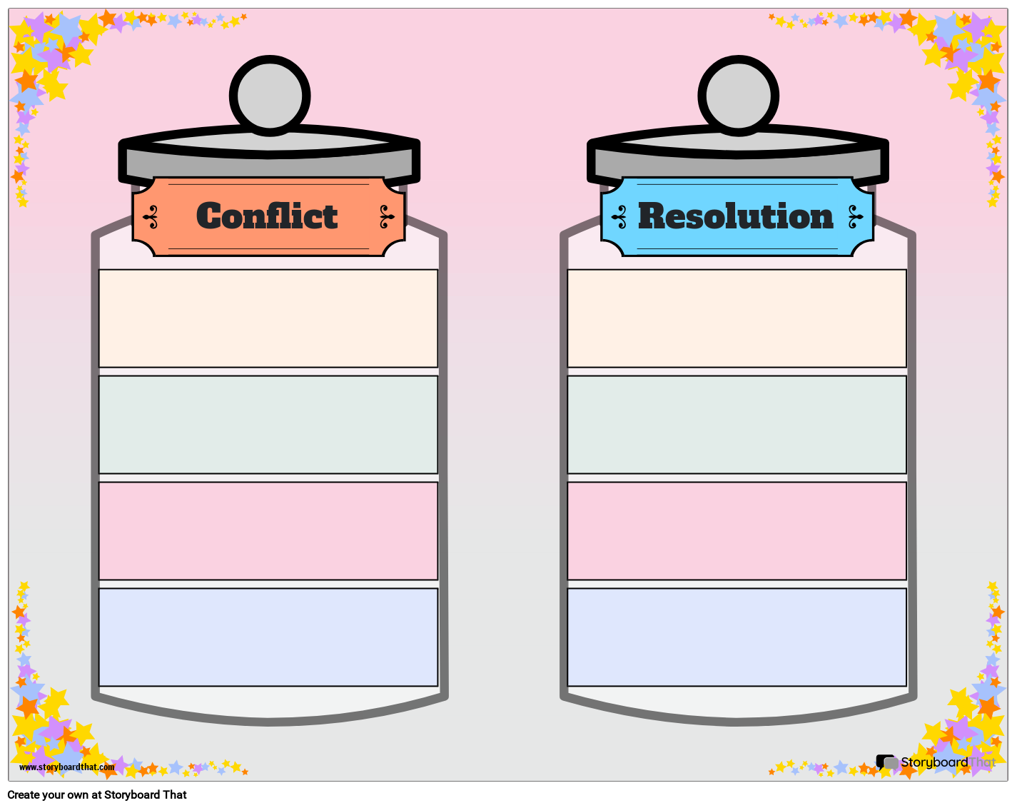 Fill in the Jar Conflict Resolution Template