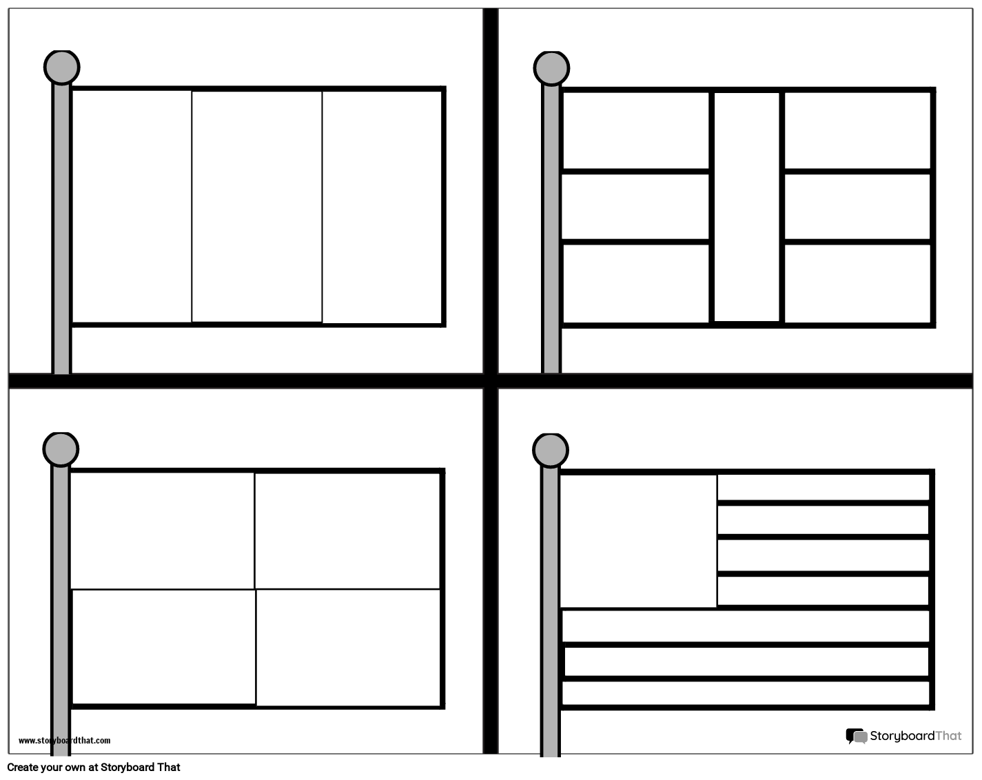Flag Worksheet Featuring Flags with Different Shapes