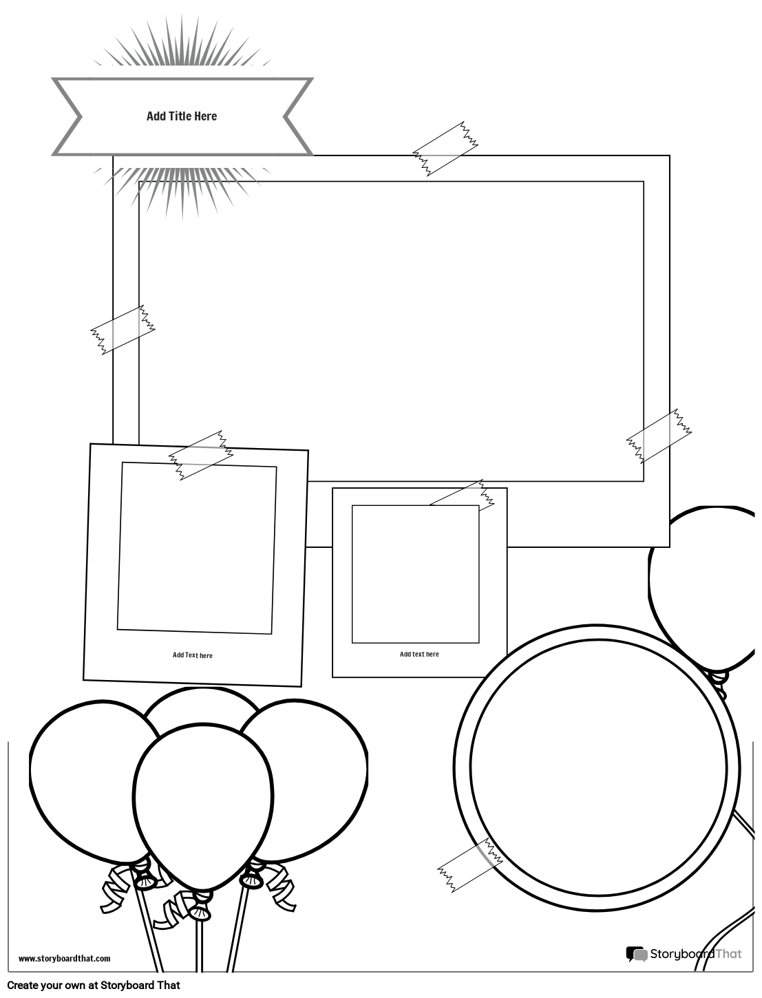 Fun Drawing Based Scrapbook Project Sheet Design