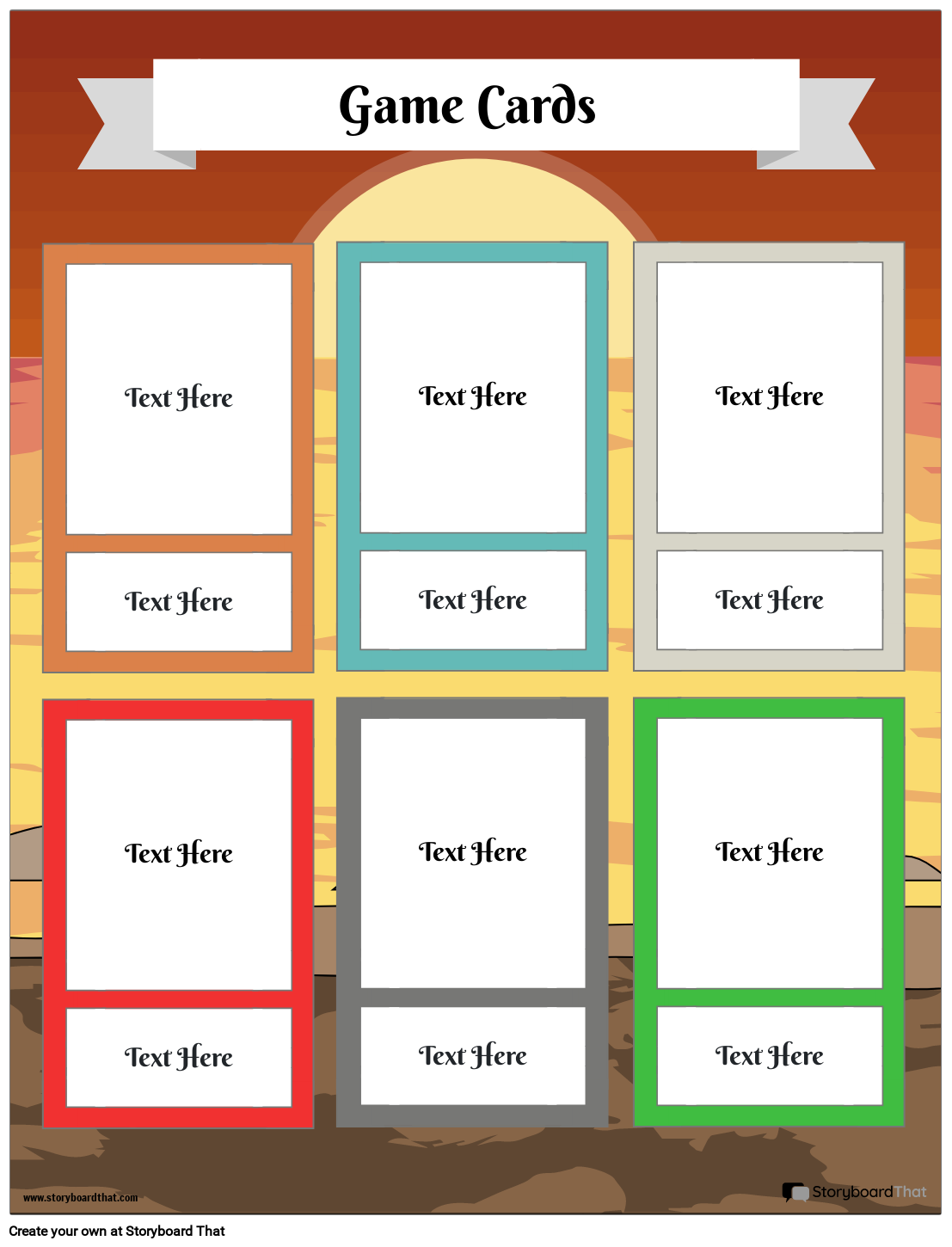 Game Card Maker Create Playing Cards StoryboardThat