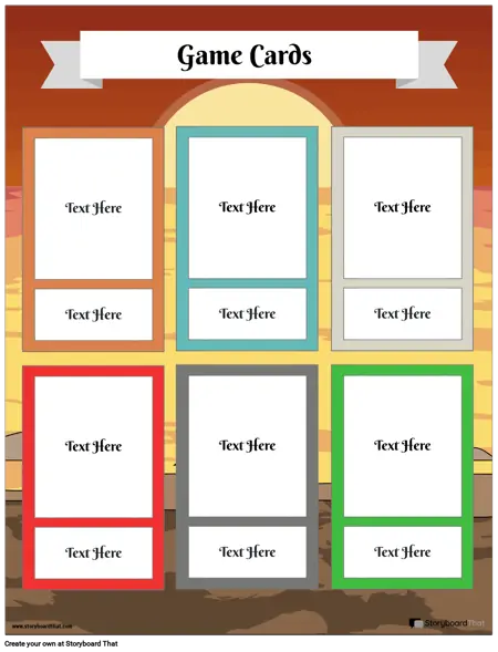 Card Game Template — Game Card Maker — Create Playing Cards | StoryboardThat