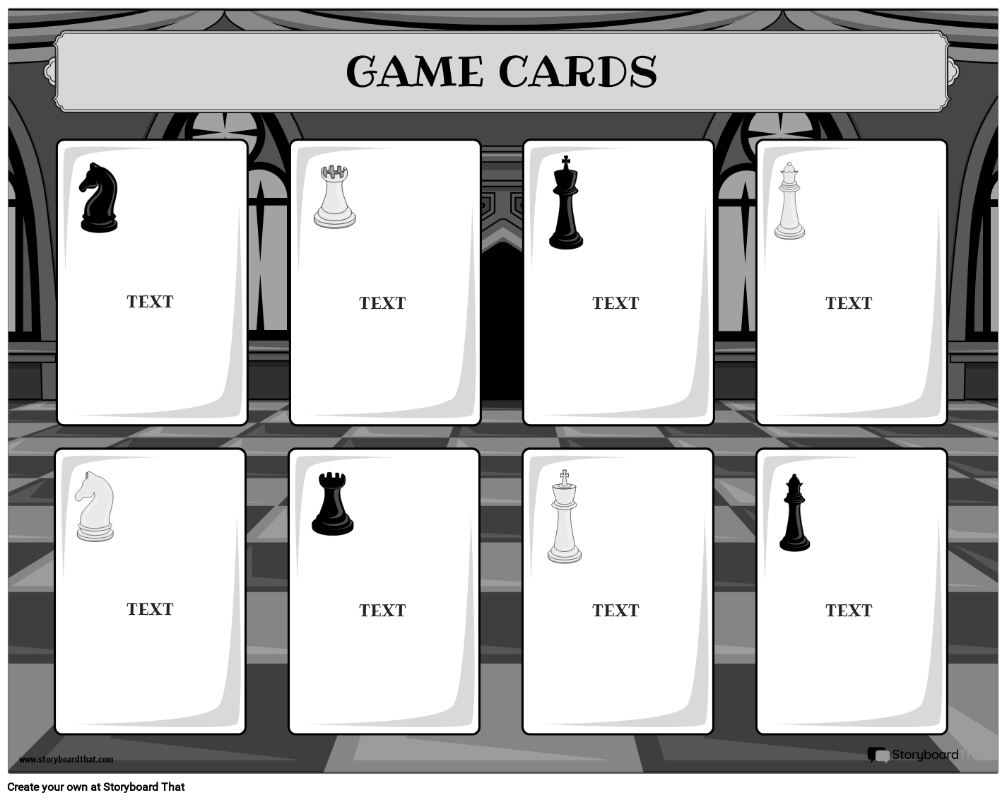 Game Cards for Chess